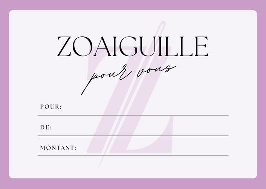 Carte cadeau Zoaiguille